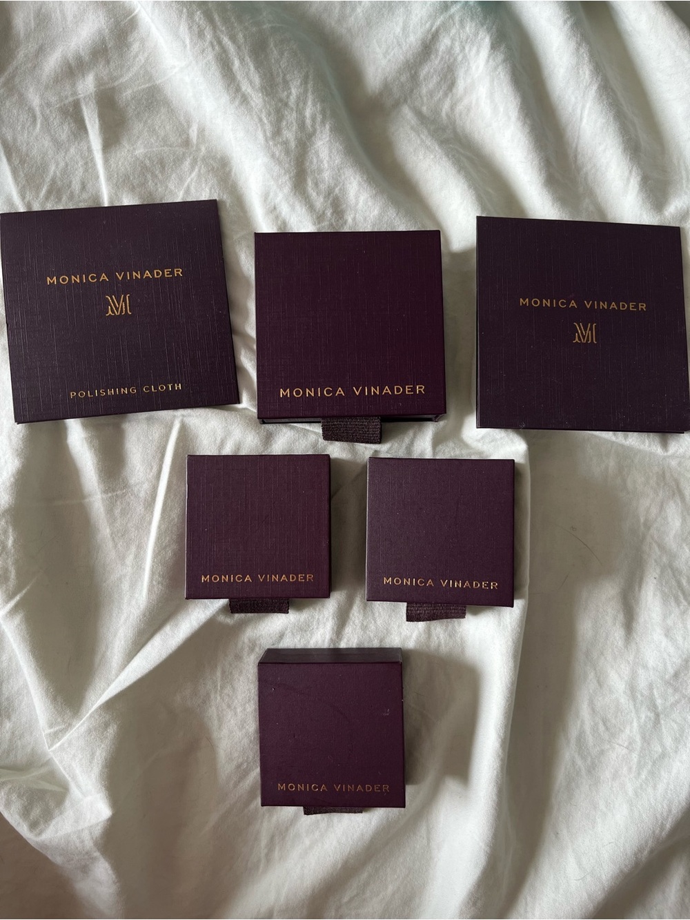 MONICA VINADER Plum Jewelry Box Set with Gold Accents